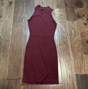 Charlotte Russe Burgundy Casual Dress Mini Mock Short - Small